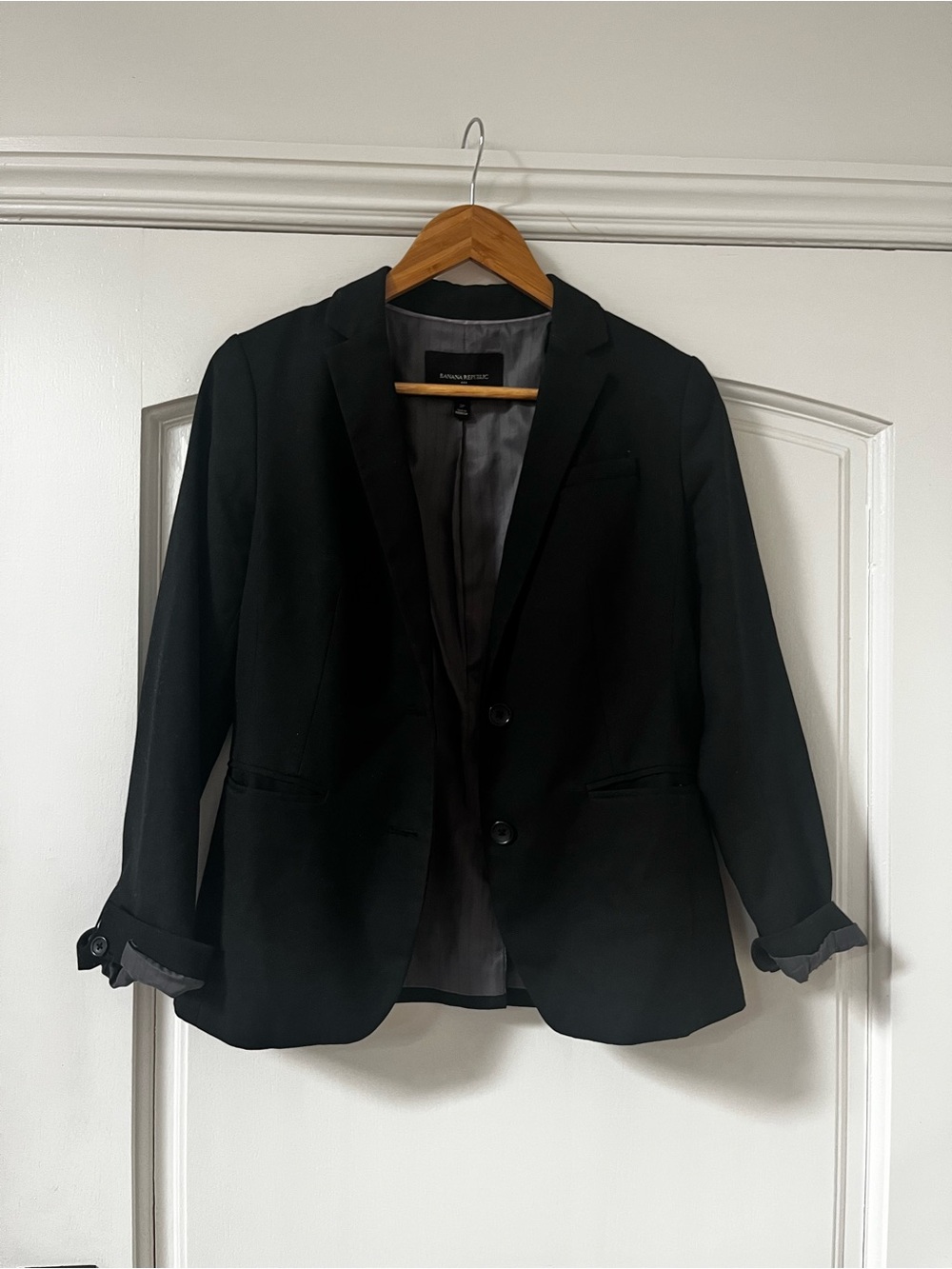 Banana Republic Black Women's Blazer - Tailored Single-Breast Jacket